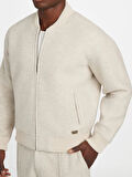 Guess Bomb Erkek Krem Yün Karışımlı Scuba Sweatshirt M5BQ22K7640-LOH