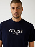 Guess Embroidery Erkek Lacivert Regular Fit T-Shirt M5BI09K8FQ4-G7V2