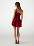 Guess Kadın Kırmızı Fit and  flare kısa elbise