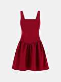 Guess Kadın Kırmızı Fit and  flare kısa elbise