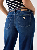 Guess Indaco Kadın Mavi Kaşmir Karışımlı Palazzo Fit Jean W5BA96D4U5A-C4BU