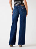 Guess Indaco Kadın Mavi Kaşmir Karışımlı Palazzo Fit Jean W5BA96D4U5A-C4BU