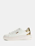 Guess Elbina10 Kadın Beyaz Altın Deri Sneaker FLFE10ELE12-WHIGO
