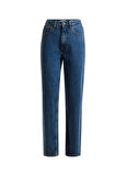 Guess Normal Bel Ankle Paça Mom Fit Mavi Kadın Denim Pantolon W2YA21D4NH5AUMD
