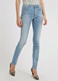 Guess Normal Bel Normal Paça Skinny Fit Mavi Kadın Denim Pantolon W2YA46D4Q01-CLH1