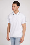 Guess Erkek Beyaz Polo Yaka T-Shirt