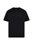 Guess Siyah Erkek Bisiklet Yaka T-Shirt Z2YI11J1314JBLK-SS ALPHY T-SHIRT -