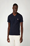 Guees Erkek Lacivert Slim Fit T-Shirt