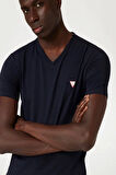 Guees Erkek Lacivert Slim Fit T-Shirt
