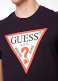 Guess Bisiklet Yaka Düz Lacivert Erkek T-Shirt M2YI71I3Z14G7V2_CN SS ORIGINAL LOGO