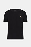 Erkek Küçük Üçgen Logolu T-shirt - Siyah | L