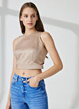 Guess Bisiklet Yaka Taba Kadın Büstiyer W3YH56WFIY0A10L