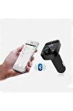 Araç Kiti Fm Transmitter Bluetooth 5.0 Micro Sd Usb Şarj Oto Müzik Çalar