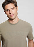 Guess Bisiklet Yaka Düz Haki Erkek T-Shirt Z2YI11J1314-G9D5 Alphy Erkek Aktif