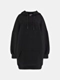 Guess Kadın Gofre Logolu Sweatshirt Elbise