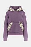 Guess Şerit Logolu Sweatshirt Mor