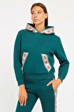 Guess Şerit logolu sweatshirt Yeşil