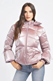 Guess Ayna Kaplama Görünümlü Kadın Pembe Şişme Mont  W3BL25WFR90-F6I0