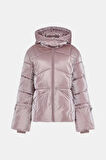Guess Ayna Kaplama Görünümlü Kadın Pembe Şişme Mont  W3BL25WFR90-F6I0