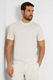 Erkek Guess Regular Fit T-Shirt - Kum Beji | XL