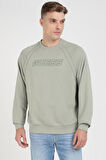 Erkek Henriko Sweatshirt - Yeşil | S