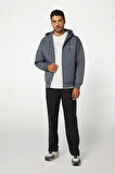 Guess Erkek  Sırtta  Logolu Fermuarlı Sweatshirt