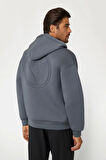 Guess Erkek  Sırtta  Logolu Fermuarlı Sweatshirt