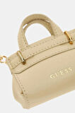 Guess Bej Deri Çanta Anahtarlık