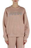 Kadın CECILIA CN Taşlı Logolu Sweatshirt - Vizon | L