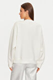 Kadın CECILIA Parlak Logolu Sweatshirt - Krem  | L