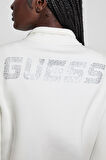 Kadın Fermuarlı Sweatshirt - Krem | L
