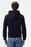 Erkek GJ HOOD SLIM MINI Kapüşonlu Sweatshirt - Lacivert | XL