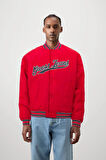 Guess Jeans GJ BOMBER WITH PATCH Erkek Kırmızı Mont M4BL24WG932-G585
