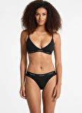 Guess Jeans Siyah Kadın Bikini Külot GJ THONG - ECO CUDDLE JERSEY 180 gr