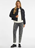 Guess Jeans Siyah Kadın Mont GJ CROPPED PUFFER - RECY COATED LIG