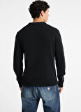 Guess Jeans Siyah Erkek Kazak M4BR31Z3HM1JBLK GJ LS CN GUESS J EM