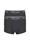 Erkek Guess Jeans 2'li Trunk Accessories Boxer - Siyah | XL