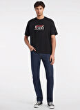 Guess Bisiklet Yaka Desenli Siyah Erkek T-Shirt M4BI15K8FQ4JTMU GO PRINTED BAKER L