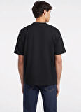 Guess Bisiklet Yaka Desenli Siyah Erkek T-Shirt M4BI15K8FQ4JTMU GO PRINTED BAKER L