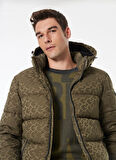 Guess Yeşil Erkek Mont M4BL42WG9L2F8LA MONOGRAM PUFFA JKT