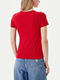 Guess Jeans Kadın Kırmızı Slim Fit T-Shirt W4YI04J1314-G585