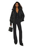 Guess Siyah Kadın Mont MELIE HOUNDSTOOTH PU - POLY MIX HOU