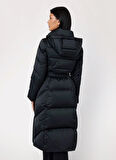 Guess Siyah Kadın Mont NEW OLGA LONG REAL D - RECYCLE SLEE