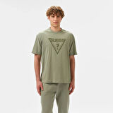 Guess Erkek Yeşil Logolu T-Shirt