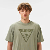 Guess Erkek Yeşil Logolu T-Shirt
