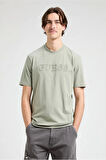 Guess Erkek Yeşil Logolu T-Shirt