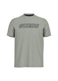 Guess Erkek Yanları Logolu Yeşil T-Shirt