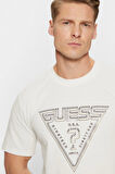 Guess Erkek Beyaz Logolu T-Shirt