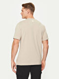 Guess Erkek Bej Logolu T-Shirt