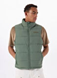 Guess Z5RL00WGTN0G8AW ROHAN QUILTED VEST Yeşil Standart Desenli Erkek Yelek